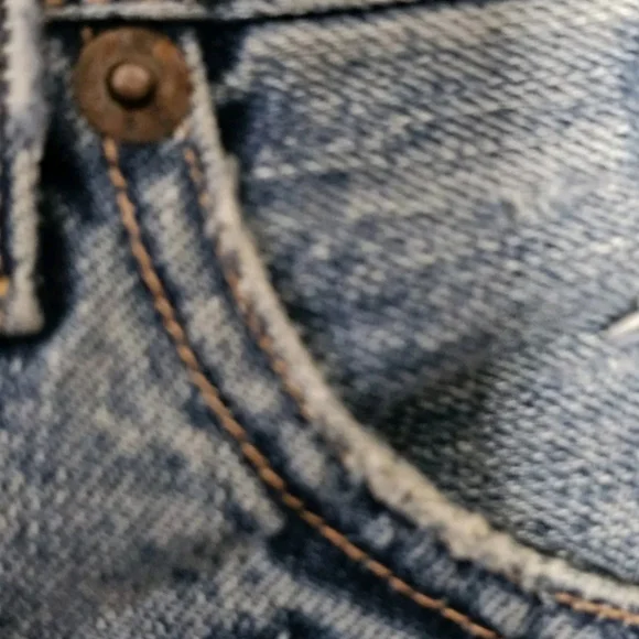 Ralph Lauren Denim & Supply Tillary Blue Denim Mini Skirt Distressed Size 30 - Picture 7 of 12